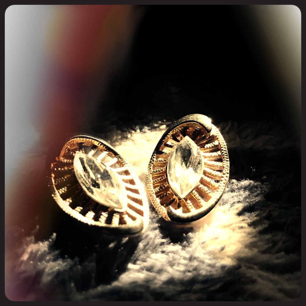 Vintage Marquis Rhinestone Clip-ons